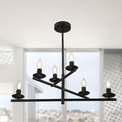 Trijų pakopų vintažinis metalinis pakabinamas šviestuvas virtuvei