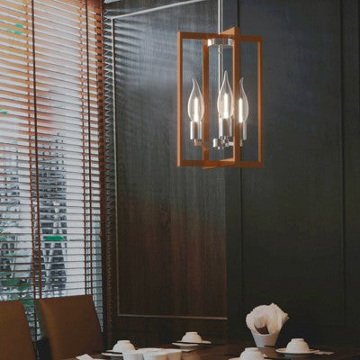 Geometrinis trijų šviesų lubinis šviestuvas su metaliniu gaubtu