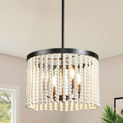 Boho stiliaus karoliukų sietynas 45,7 cm virtuvės zonai