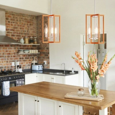 Geometrinis trijų šviesų lubinis šviestuvas su metaliniu gaubtu